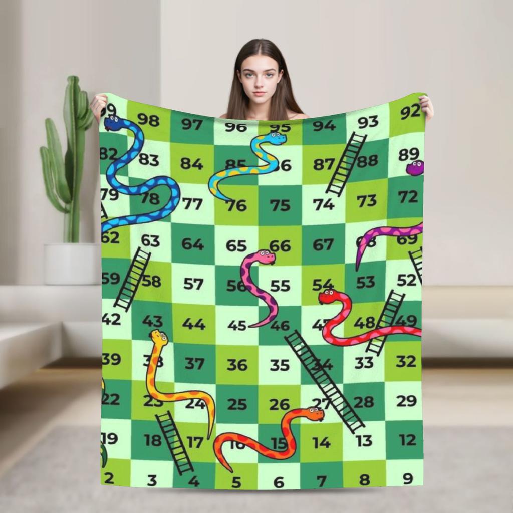 Snakes and Ladders Blanket Soft Funny Plush Bedding Throws For Living Room Picnic Flannel Bedspread Bed Cover