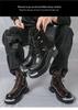 Men's Retro British Style High-Top Martin Boots - Autumn/Winter Thick-Soled Fashionable Large Size Shoes