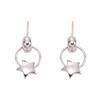 S925 Silver Needle Women's Heart & Round Stud Earrings - Cute Mini Ear Drops