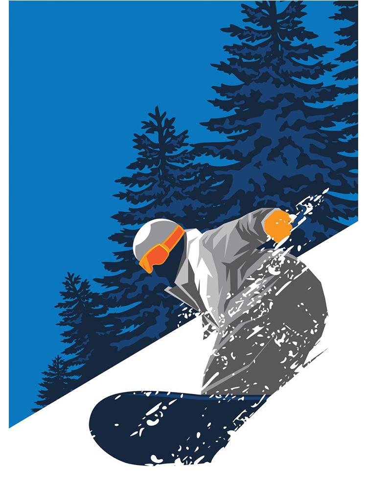 Nordic Downhill Skiing Climbing Winter Posters Print Canvas Painting Holiday Wall Art Picture For Living Room Home Decoration