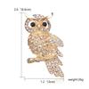 Temperament Full Rhinestone Owl Sitting On Branches Brooch For Women Men Trendy Lovely Flying Bird Owl Animal Pins Jewelry Gifts
