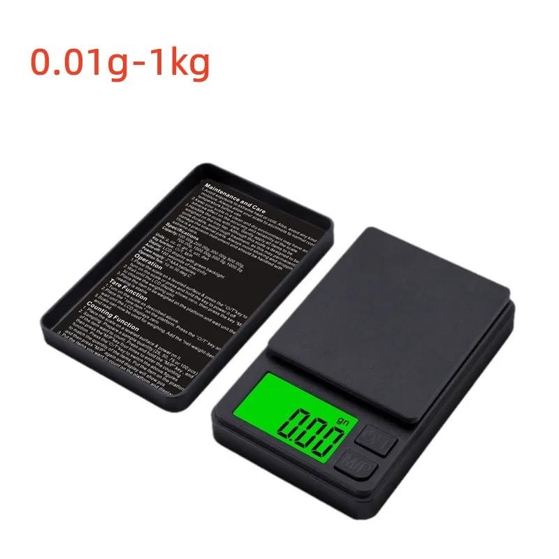 100/500g 0.01g Mini Digital Scale High Precision Electronic Pocket Scale Jewelry Weight Kitchen Portable Electronic Scale