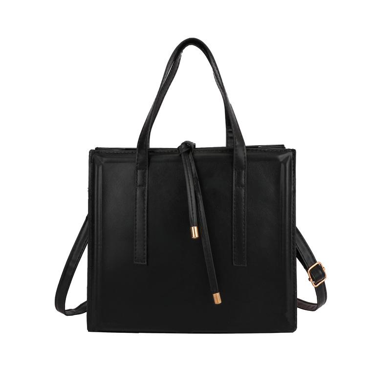 

Стильная и простая квадратная сумка премиум-класса, новая модная сумка через плечо, повседневная сумка-мессенджер чёрный