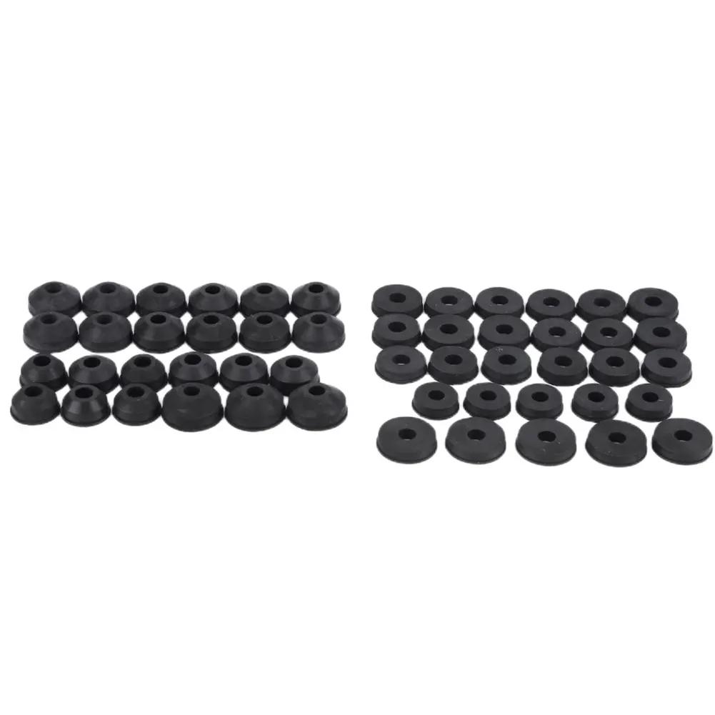 48PCS Plumbing Faucet Seal Washer O-ring Rubber Faucet Washer Assortment with Screws Flat Beveled for Repairing Faucet Leak