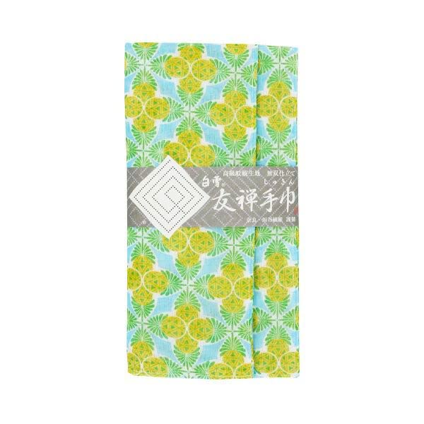 Shirayuki Shirayuki Yuzen Hand Dishcloth, Towel/Large Handkerchief/Tea Towel/Reversible (Pineapple)