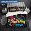 3PCS Tazma-nian Artwork Bedding Set,Including 1pc Duvet Cover And 2pcs Pillowcases Perfect for Bedroom, Dormitory, Fan Christmas gift