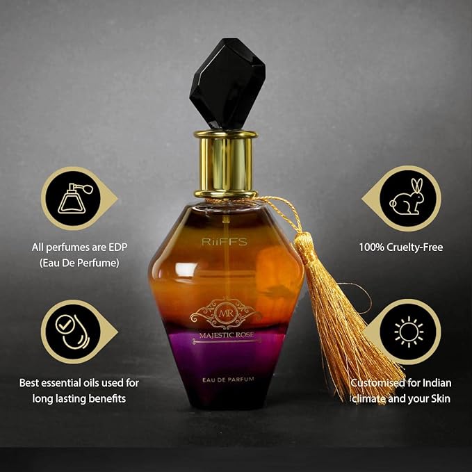 RiiFFS Majestic Rose importovaná dlouhotrvající 100 ml dámský parfém, ovocná, květinová a gurmánská, uklidňující vůně