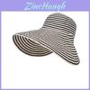 Summer Striped Wide Brim Fisherman Hat With Sun Protection For Women Outdoor Fashion