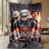 Coperta in Flanella Stampata Formula Racing Calda Accogliente Delicata sulla Pelle Plaid per Divano Letto Uso Quotidiano Interno