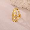 Stainless Steel Exaggerated Sunflower Ring For Women Men Fashion Gold Color Punk Flower Open Rings Romantic Jewelry Gift Anillos