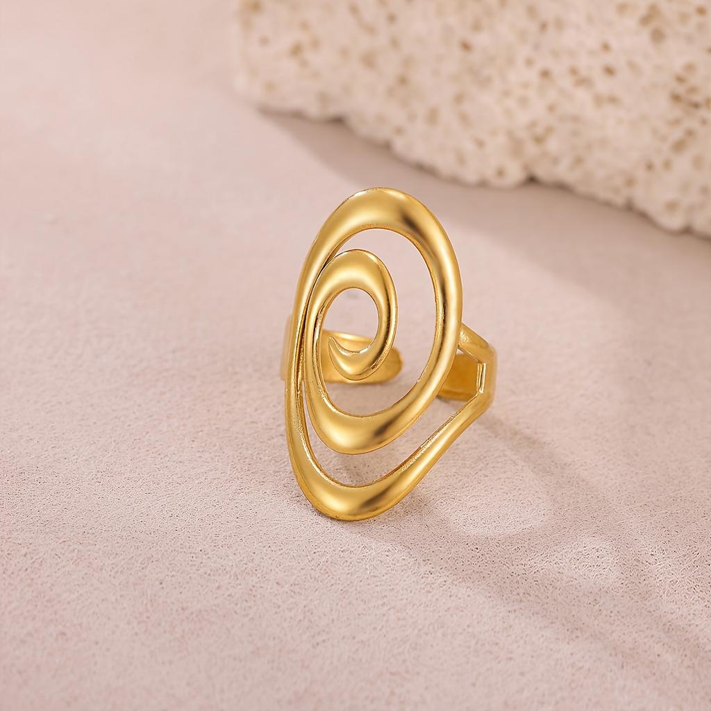 Stainless Steel Exaggerated Sunflower Ring For Women Men Fashion Gold Color Punk Flower Open Rings Romantic Jewelry Gift Anillos