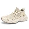 Men's shoes casual running sports fly-woven shoes men's summer breathable lace-up platform single shoes new large size trendy shoes