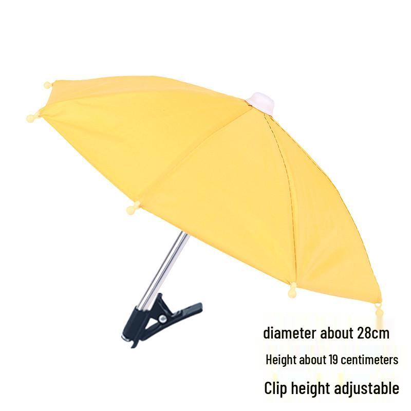 Portable Mobile Phone Sunshade and Rainproof Clip Umbrella