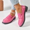 Women's Platform British Style Small Leather Shoes Spring and Autumn New Thick Heel Single Shoes Platform Large Size Versatile Loafers