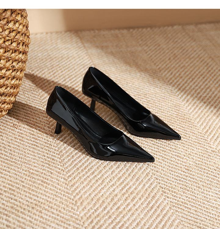 

Fashion Comemore Patent Leather High Heels Women Shoes Sexy Thin Heeled Party Dress Shoe Solid Spring Autumn Soft Leather Pumps or Women 35 чёрный