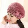 Slouchy Baggy Winter Warme Weiche Häkeln Weibliche Hut Damen Mode Blume Hüte Frauen Baumwolle Kappe