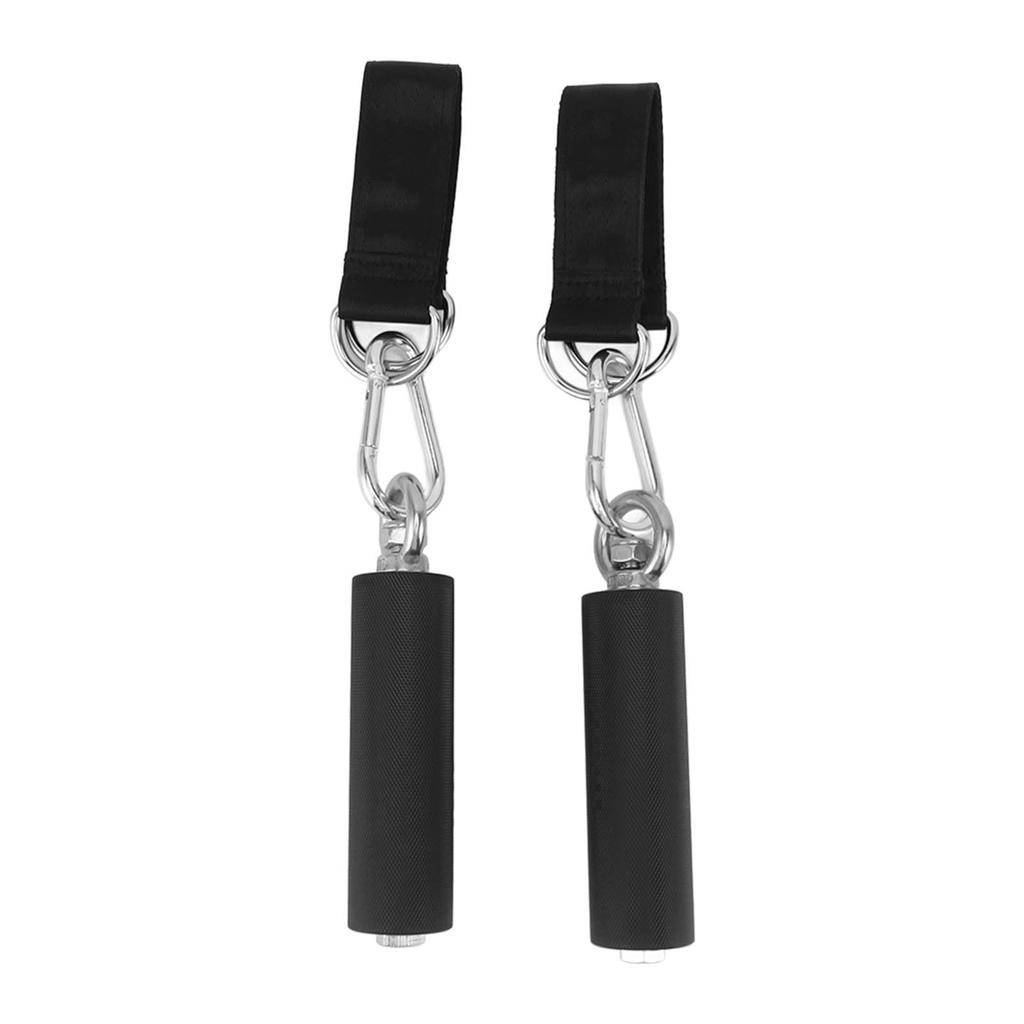 1Pair Pull Up Handle Cable Handle TPR Rubber Coated Grip Anti Slip Straight Gym Equipment