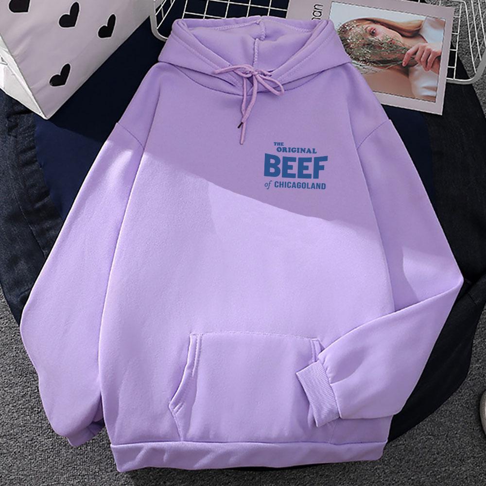 The Bear TV Series Graphic Hoodies The Original Beef of Chicagoland Letter Printing Sweatshirts Long Sleeve Winter Pullovers