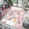 1FPC Cartoon Kitten Print Carpet for Living Room Bedroom Sofa Creative Doormat Home Decor Area Rugged Non-slip Mat Girl Gift