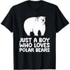 Just a Boy Who Loves Polar Bears Cotton Men T Shirt S