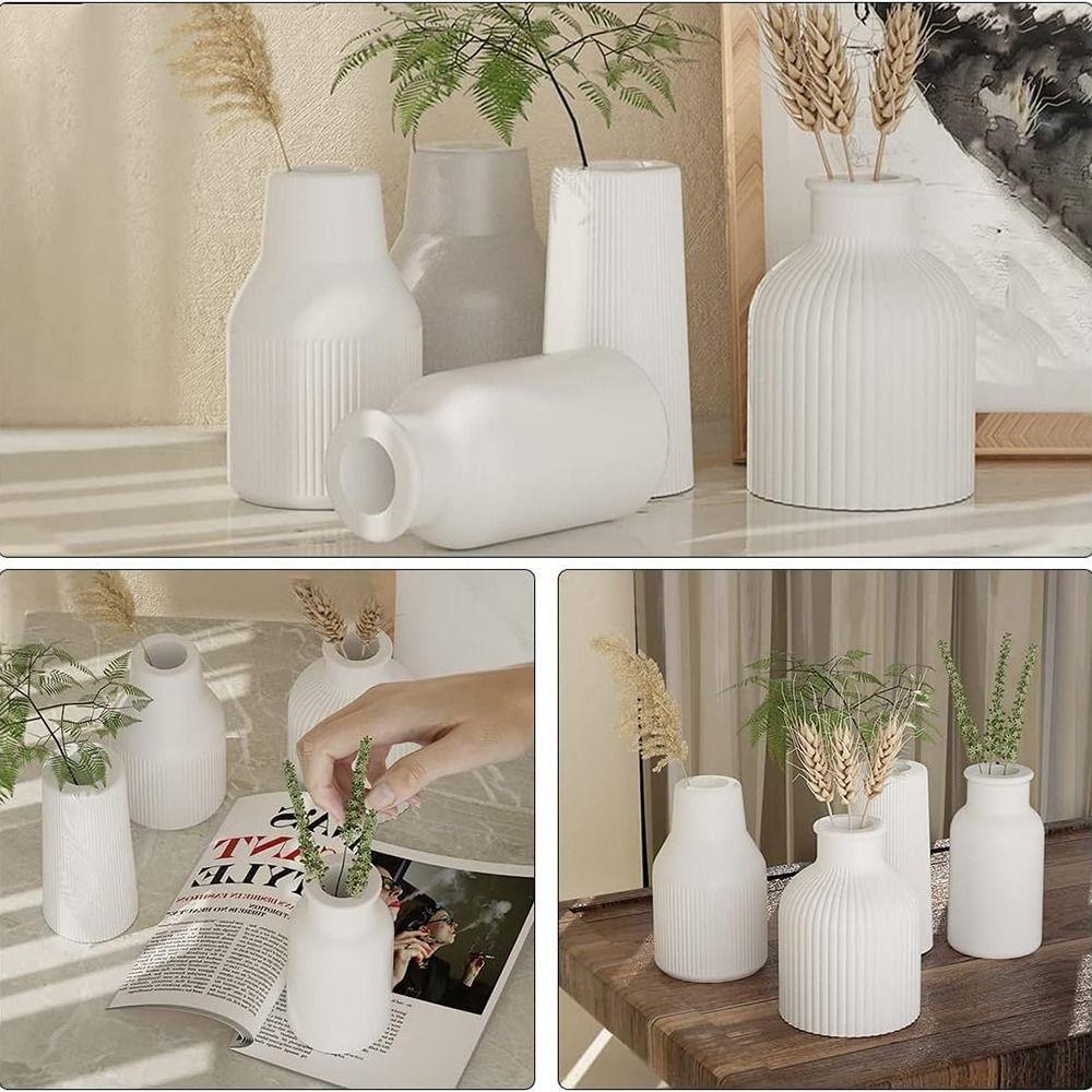3D Vase Silicone Mold DIY Casting Molds Unique Concrete Vase Mold  Home Decor
