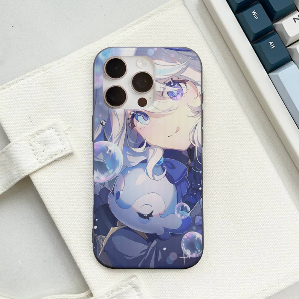 Genshin Impact Furina Phone Case For iPhone 17 16 15 14 Plus 11 12 13 Pro Max Shockproof Protection Soft Back Cover