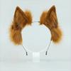 Faux Fur Cosplay Headwear Solid Color Animal Ear Headban Fashion Cat Ears Headband  Women