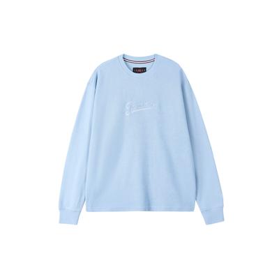 Flight MVP Letter Round Neck Casual Knit Long Sleeve T-Shirt Men Tops Blue Gray FN4608-436