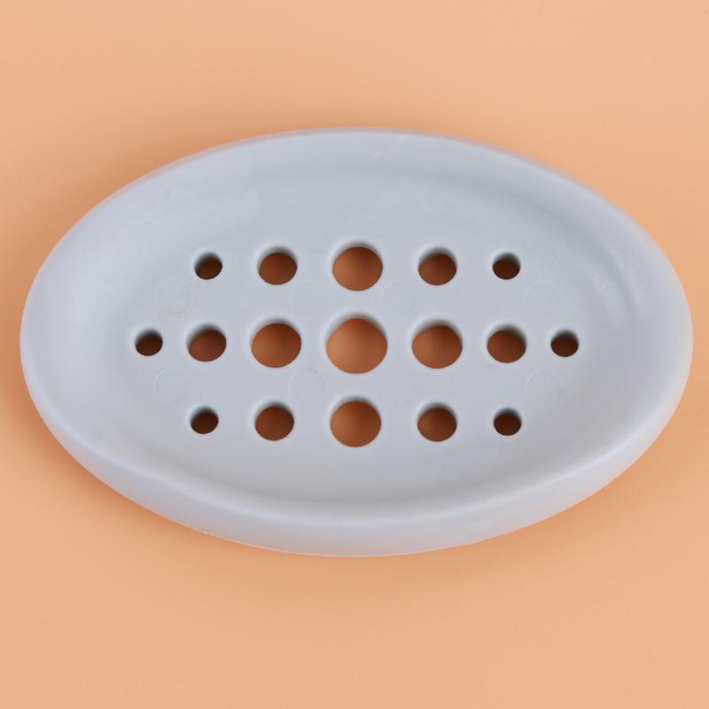 Self Draining Soap Bar Holder Silicone Kitchen Sink Soap Dish Sponge Tray Counter Caddy Organizer for Dish Soap Dispenser