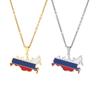 Russia Map Necklace Russia Necklace Stainless Steel Pendant Necklace Russia Country Necklace Russia Map Pendant Neckalce