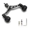 HEIGHTEN 98mm Reel Handle for SHIMANO DAIWA Universal Spinning Reel TPE Series (Dark Gray (22STELLA/23AIRITY)) (HT9305)