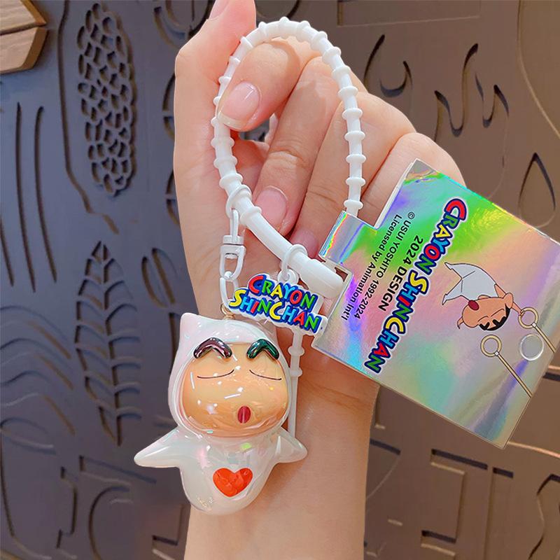 Electroplated Doll Car Keychain Pendant Couple Cartoon Schoolbag Keychain Pendant