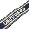Dior B0003CBTE_M928 CDHardware Embroidered Canvas Logo Belt Navy X Beige