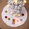 Christmas Decorations Plush Tree Skirt Pure White Tree Bottom Festive Accessorie
