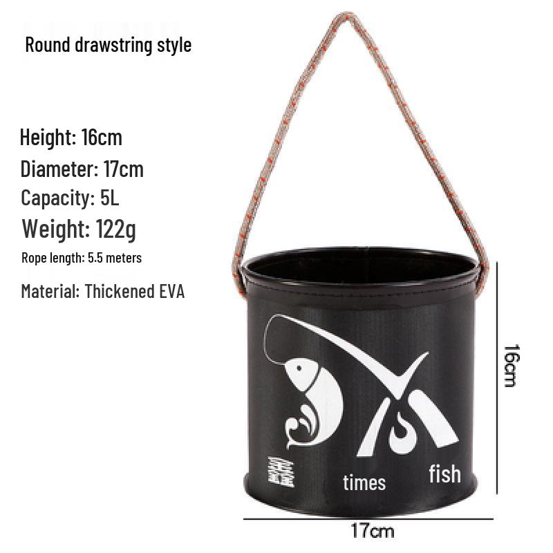Faltbarer Fischeimer mit Deckel - Aufbewahrungs- & Transportbehälter für lebende Fische, Langlebig & Verdickt, Kostenloser Versand