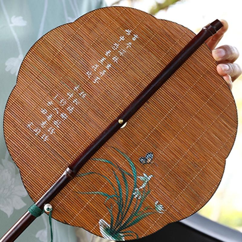 Bamboos Fan,Round Folding Fan,Chinese Foldable Hand Fan Handheld Fan for Birthday Party Wedding Home Decorations