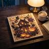Artistic Stress Relieving Hobbies Halloween Faux Pearl Art Kit, Pumpkin Ghost DIY Painting Handmade Wall Hanging Pictures 3D Bead Craft Set
