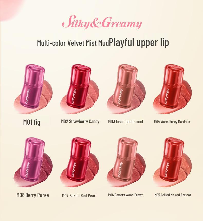 Colorkey Velvet Matte Lip Mud - Nude Collection for Women (Lipstick, Lip Gloss, Lip Tint)