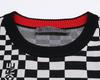 G/FORE Black x Gray 073213752 Check Long Sleeve Knit tops 36 Black x whiteUsed