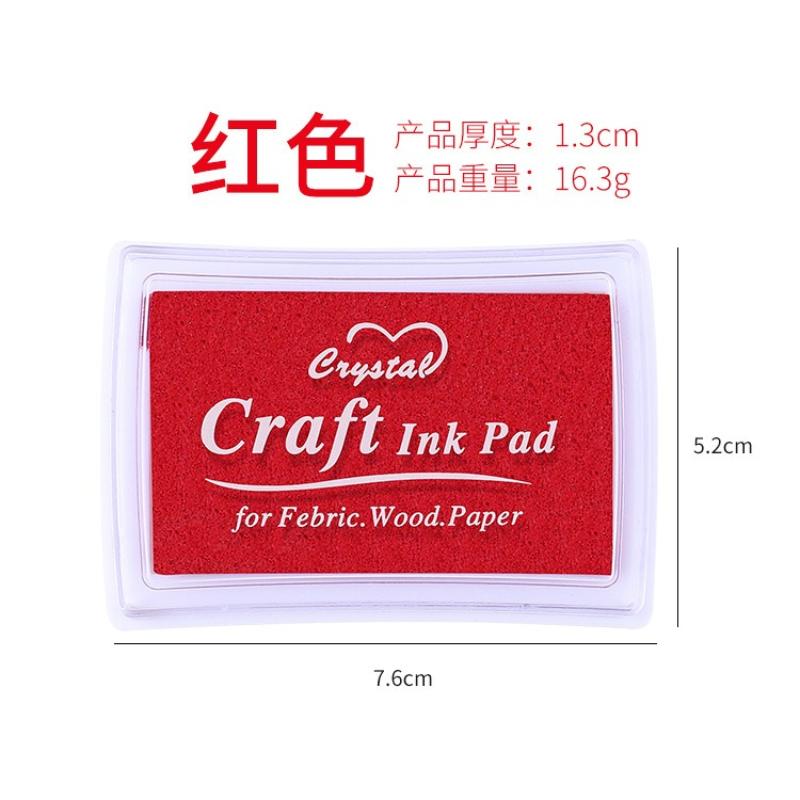 Gift Stationery Seal Companion Large Square Concave Waist 15color Monochrome Ink Pad Finger Painting Ink Pad Hand Account