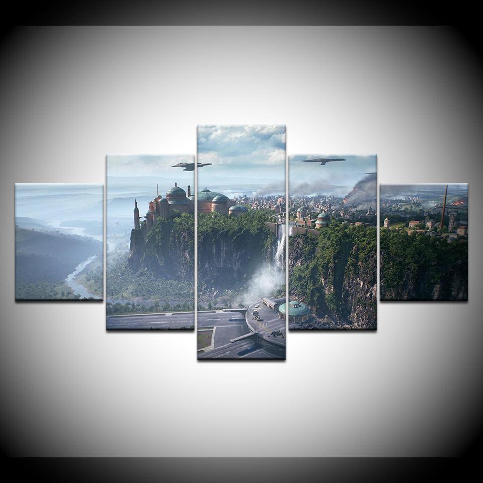 

No Framed Canvas 5 Panel Game Scene Wall Art Posters Pictures Paintings Home Decor Accessories Living Room Decoration 20x35 20x45 20x55cm