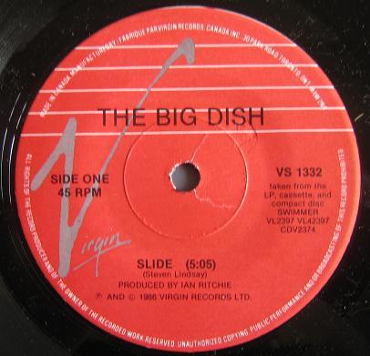 

7inch Record BIG DISH Slide VS1332 Virgin 1986 Canada Rock Used