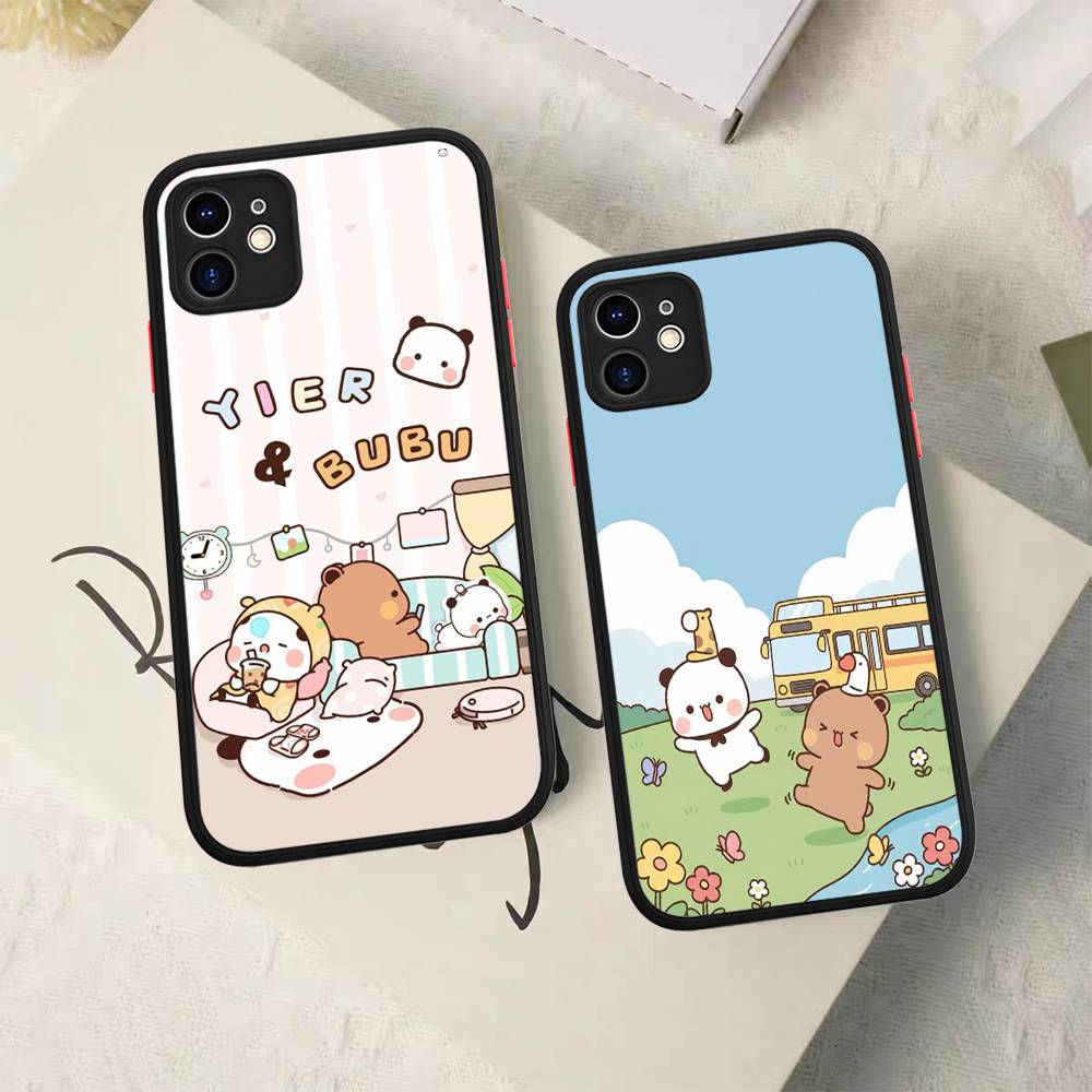 BuBu And DuDu Phone Case For IPhone 11 12 13 14 15 16 Pro Plus X XS MAX Matte Bumper Shockproof Cover