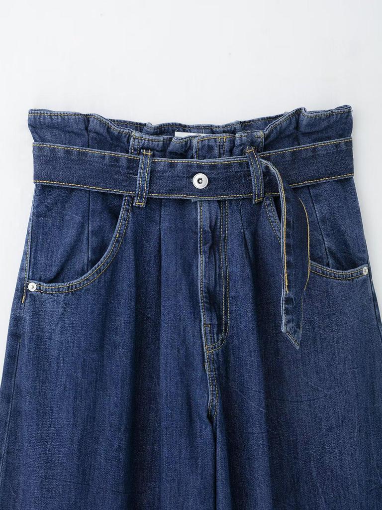 2025 Spring Women's Fashion: European & American Style Denim Shirt with Long Pants