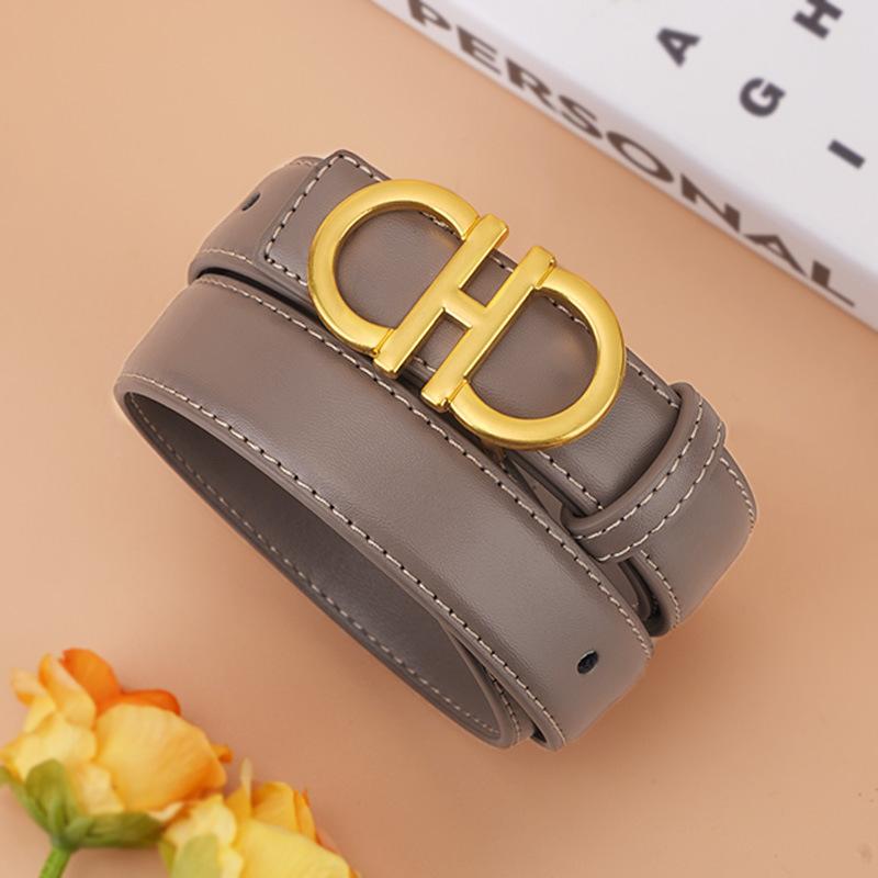 Neuer Damen Gürtel, Modisch und Vielseitig Buchstaben, Zweilagiger Rindsleder Gürtel, Einfacher Stil Rock Gürtel