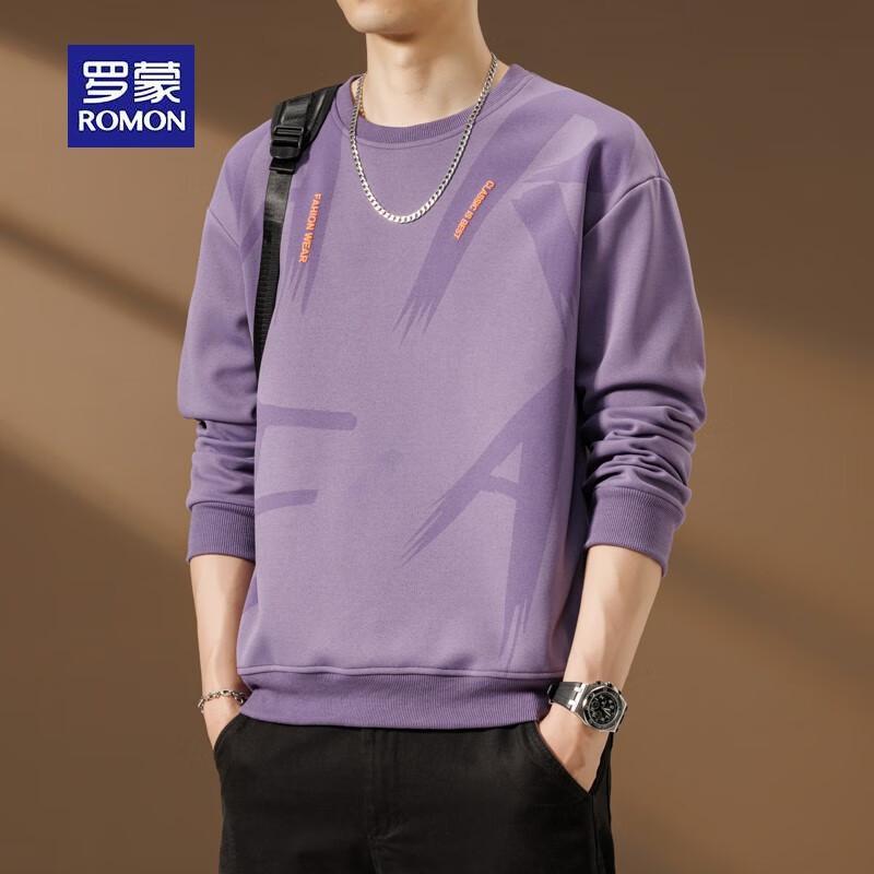 

ROMON Men s Heavyweight Cotton Feel Long Sleeve T-Shirt 3XL