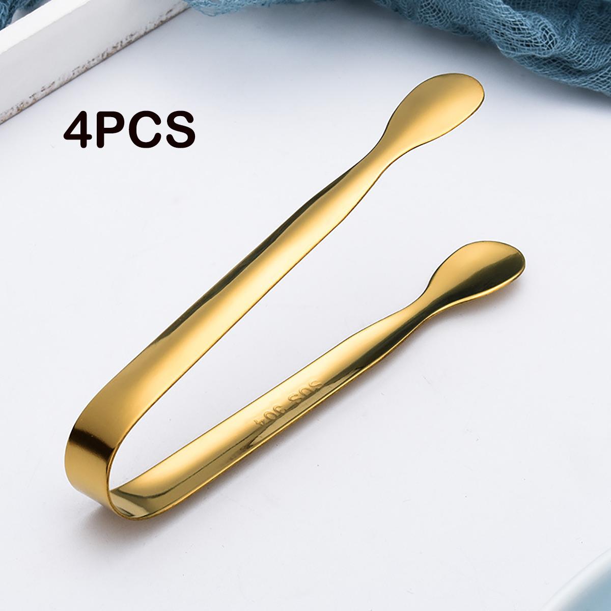 

4 шт. щипцы для льда из нержавеющей стали, мини-щипцы для закусок, щипцы для сахара для кофейного бара, чаепития, десертов, вечеринки, ведерко для сахара и льда