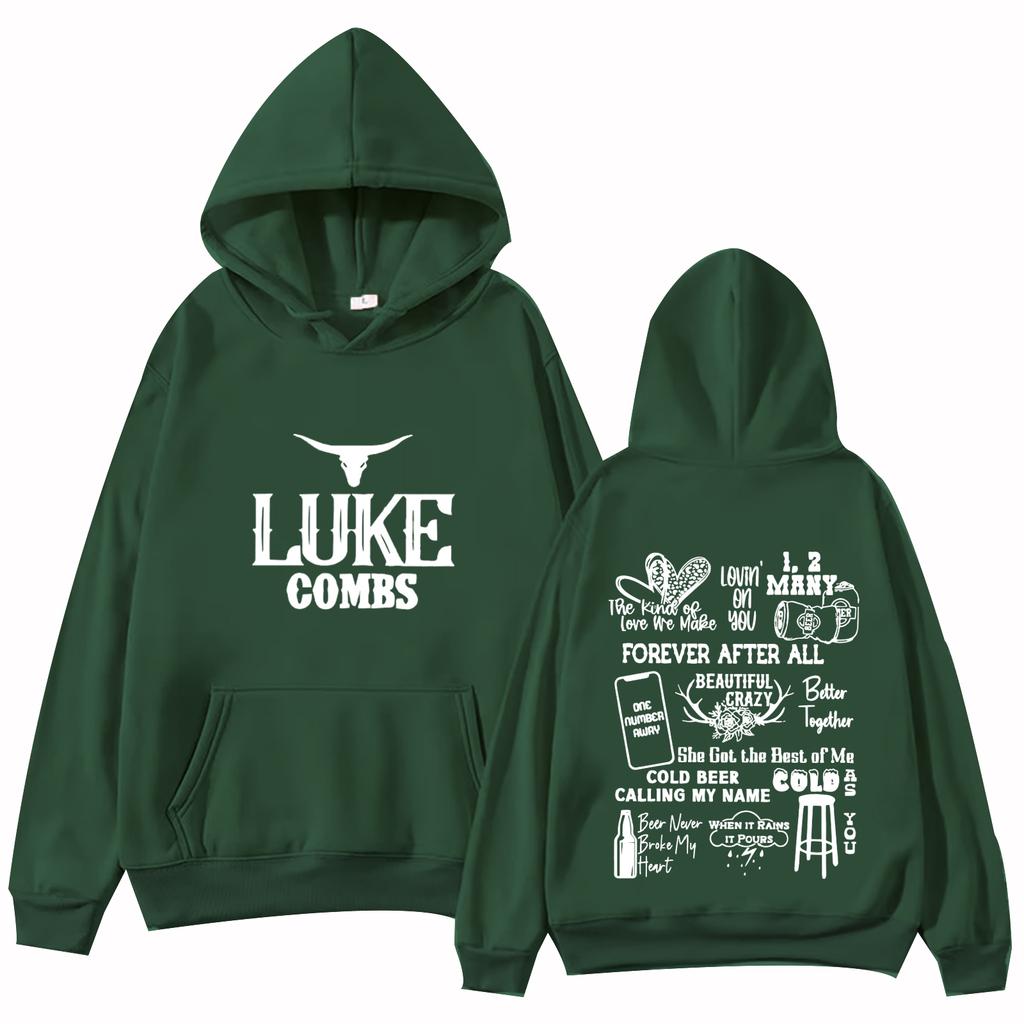 Luke Combs Tour Hoodie Tops Long Sleeve Regular Sweatshirt Music Fans Gift Spring Summer Casual
