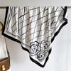 2025 90*90cm Printed Square Scarf Thin Breathable Sunscreen Shawl Casual Outdoor Windproof Head Wrap for Women Ribbon Headband