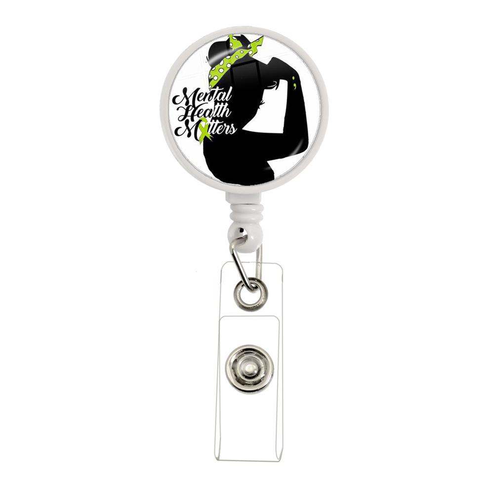 Scroll Badge Glass Id Holder Badge Holder 3 * 8cm Life Badge For Office Use Mental Health Healthcare Worker